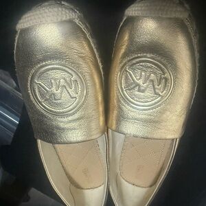 Michael Kors Gold Espadrille Flats